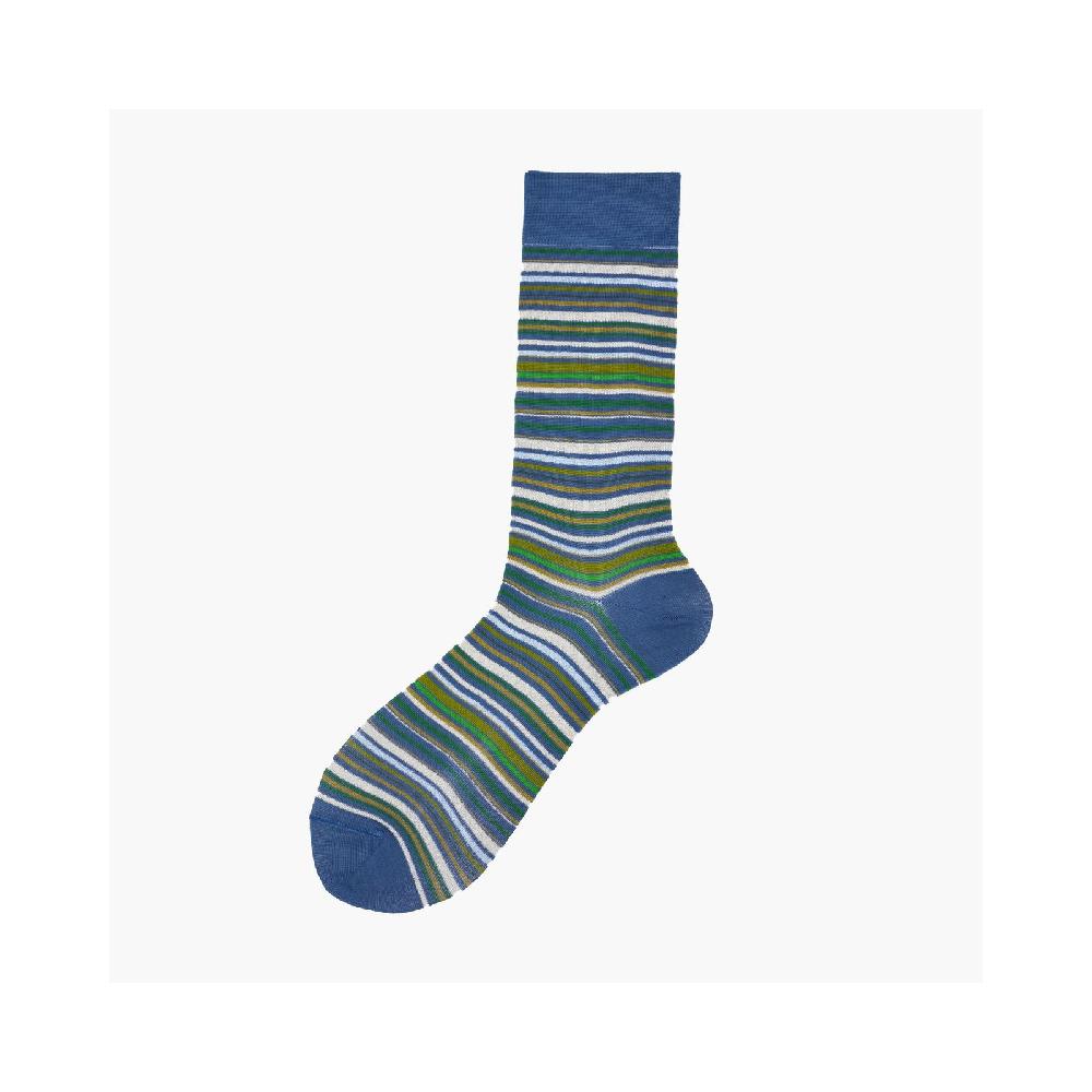 Alto Milano Calza corta uomo in cotone multiriga Genjo