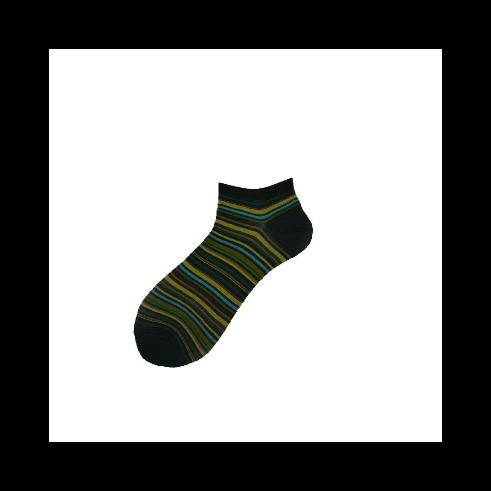 Alto Milano Calza da sneakers da uomo in filoscozia a righe multicolor Genjo