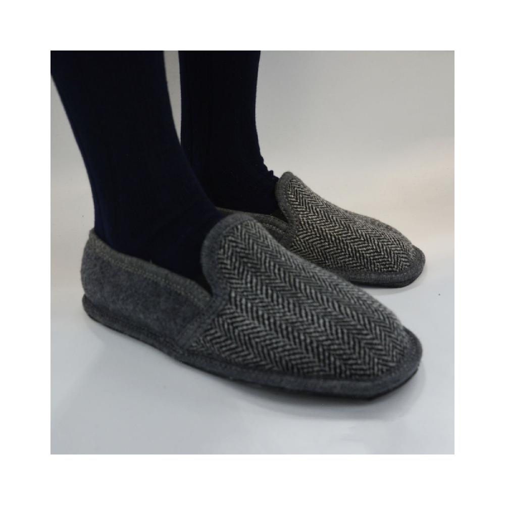 Alto Milano Ciabatta in lana in fantasia a lisca Fish