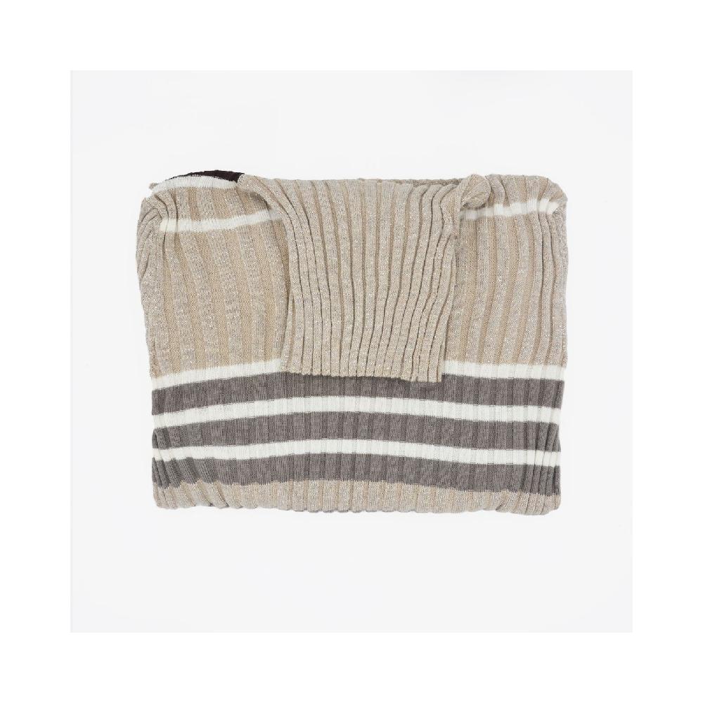 Alto Milano Dolcevita in lana a righe e lurex Cherie