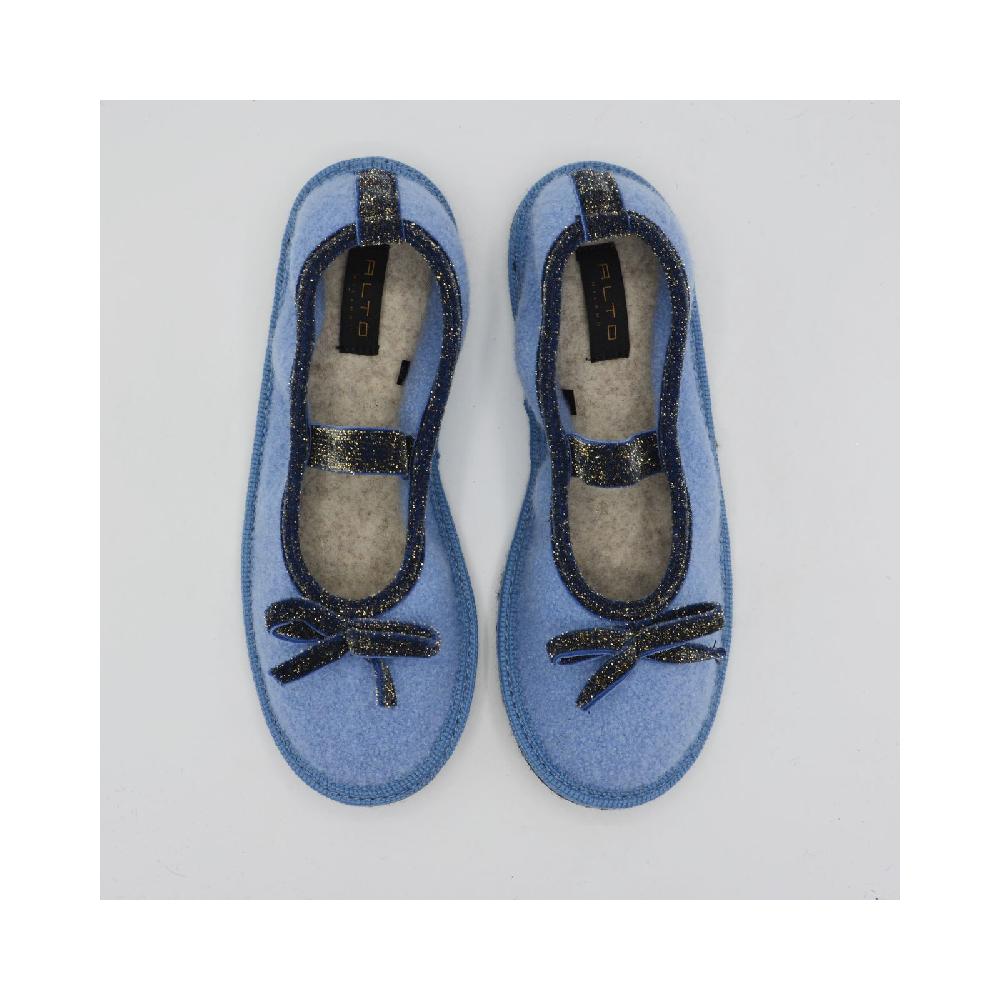 Alto Milano Slipper in lana e lurex modello ballerina Ginger
