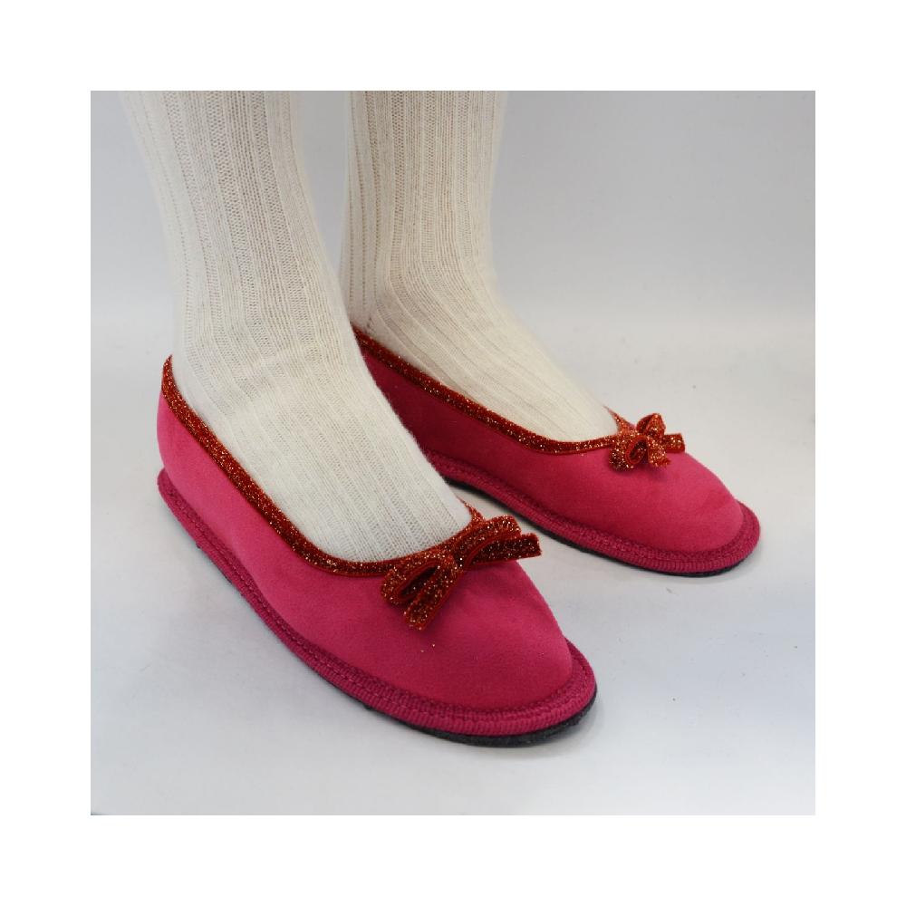 Alto Milano Slipper in tessuto morbido e lana tinta unita Melanie