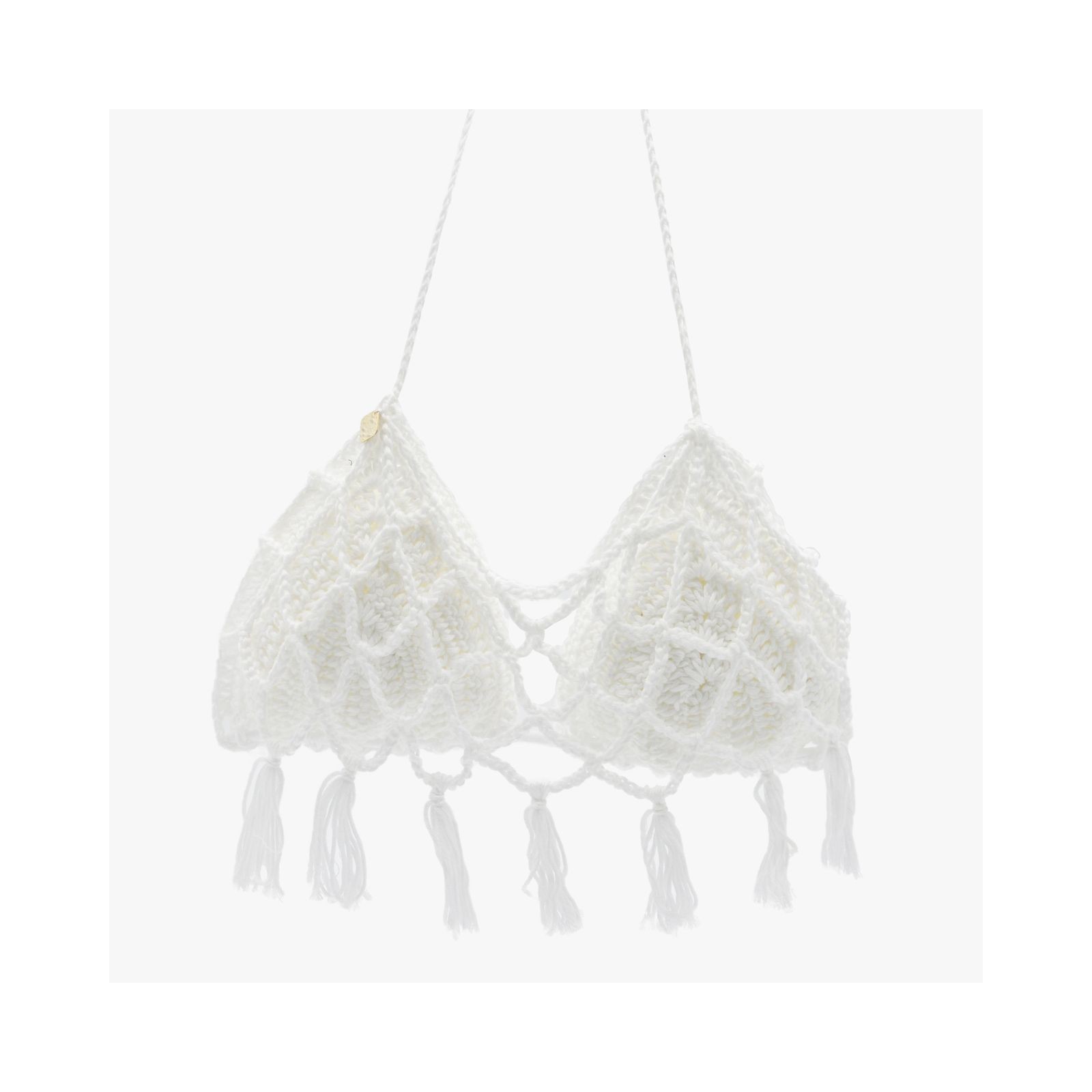 Alto Milano Top donna a triangolo con rete in crochet Margarita