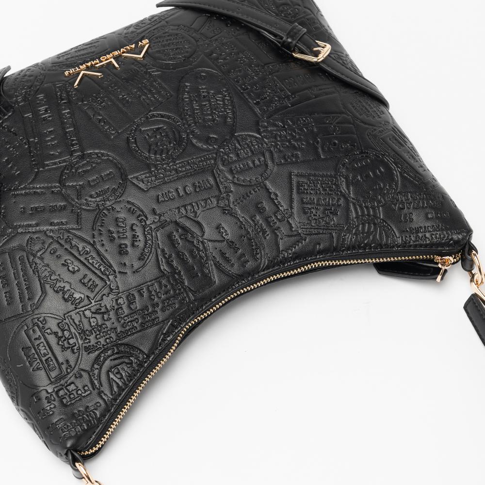 Alv By Alviero Martini Hobo Medium Bag Debossed Passport ALV By Alviero Martini – ALVB9202