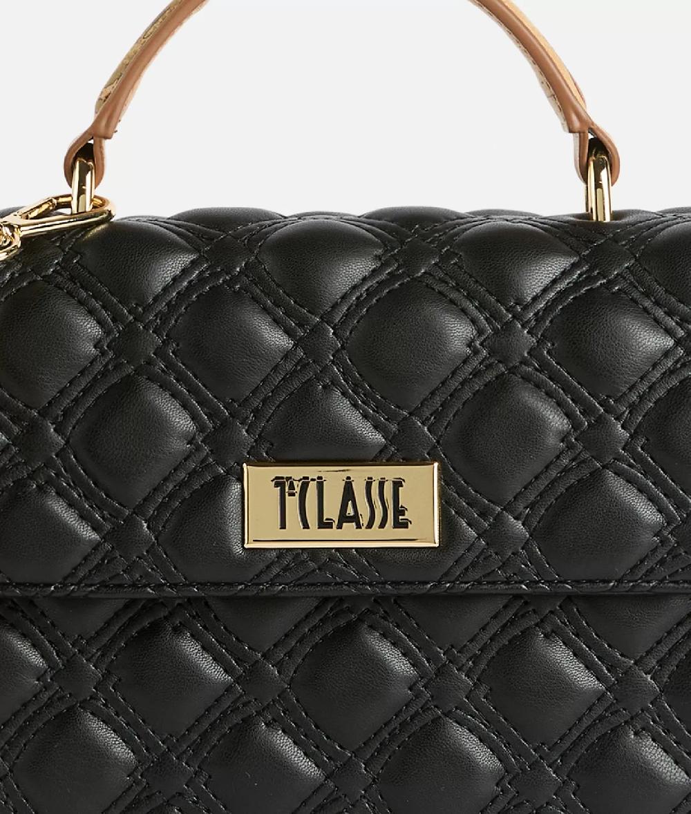 Alviero Martini 1a Classe 1C Matelassé Borsa A Mano Con Tracolla Nera