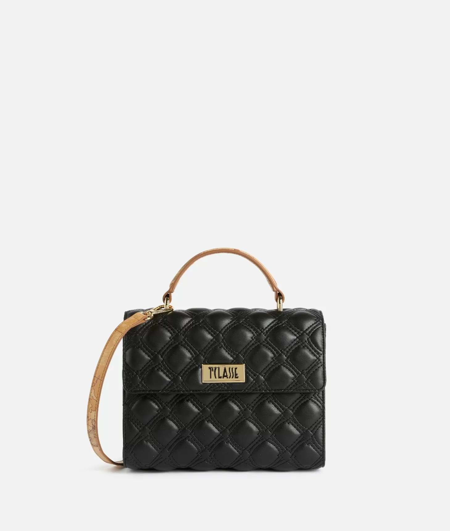 Alviero martini 1a classe 1C Matelassé borsa a mano con tracolla Nera