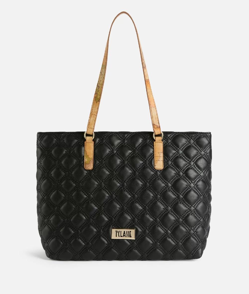 Alviero martini 1a classe 1C Matelassé borsa shopping Nera