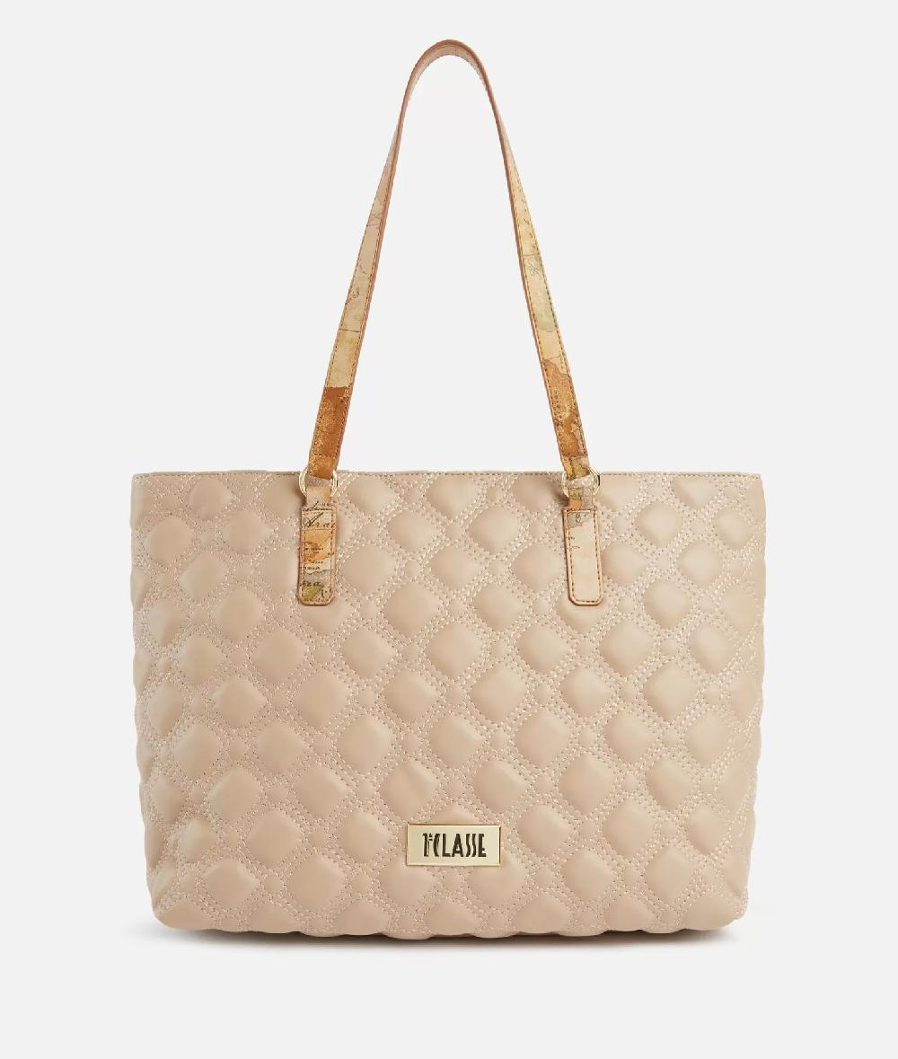 Alviero martini 1a classe 1C Matelassé borsa shopping Taupe Chiaro