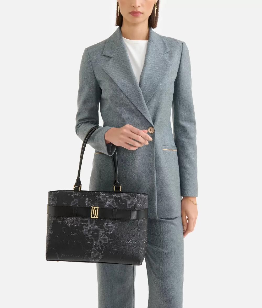 Alviero Martini 1a Classe 1C Mirror Night Borsa Shopping Nera
