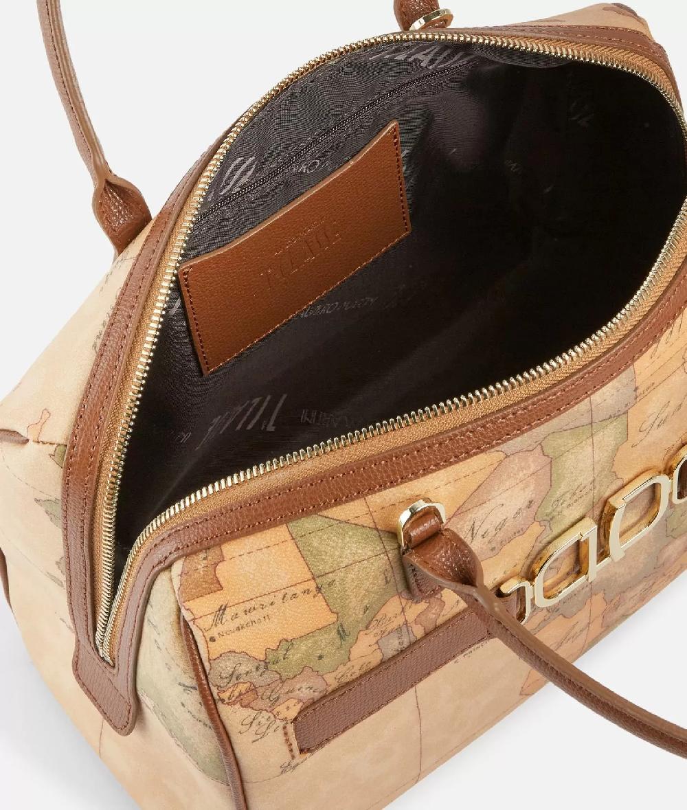 Alviero Martini 1a Classe 3D Geo Bauletto Con Tracolla Castagna