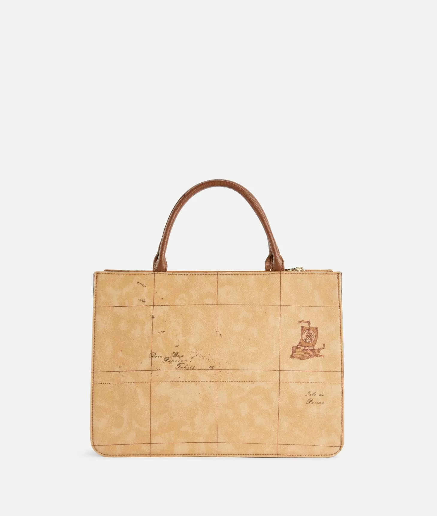 Alviero Martini 1a Classe 3D Geo Borsa A Mano Con Tracolla Castagna
