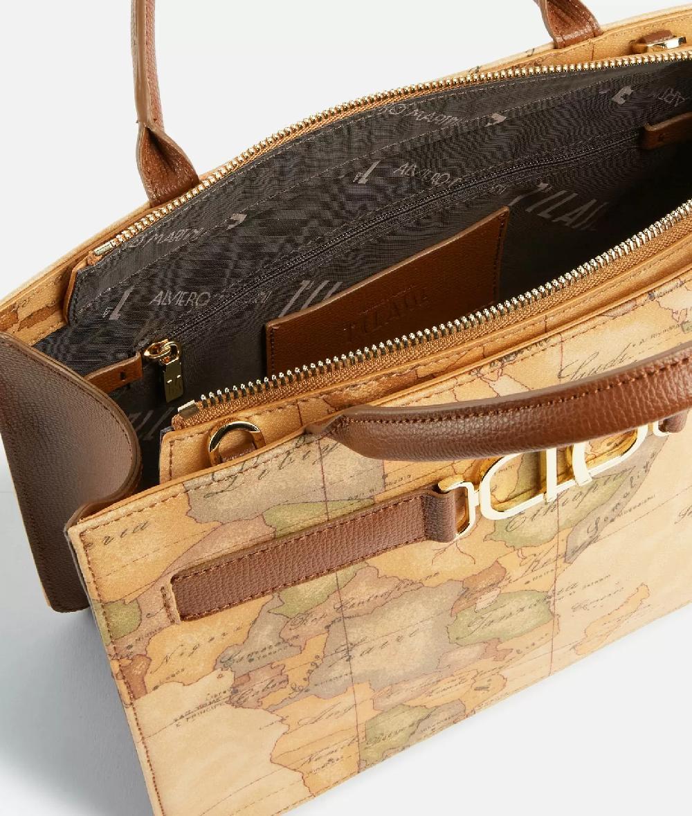 Alviero Martini 1a Classe 3D Geo Borsa A Mano Con Tracolla Castagna