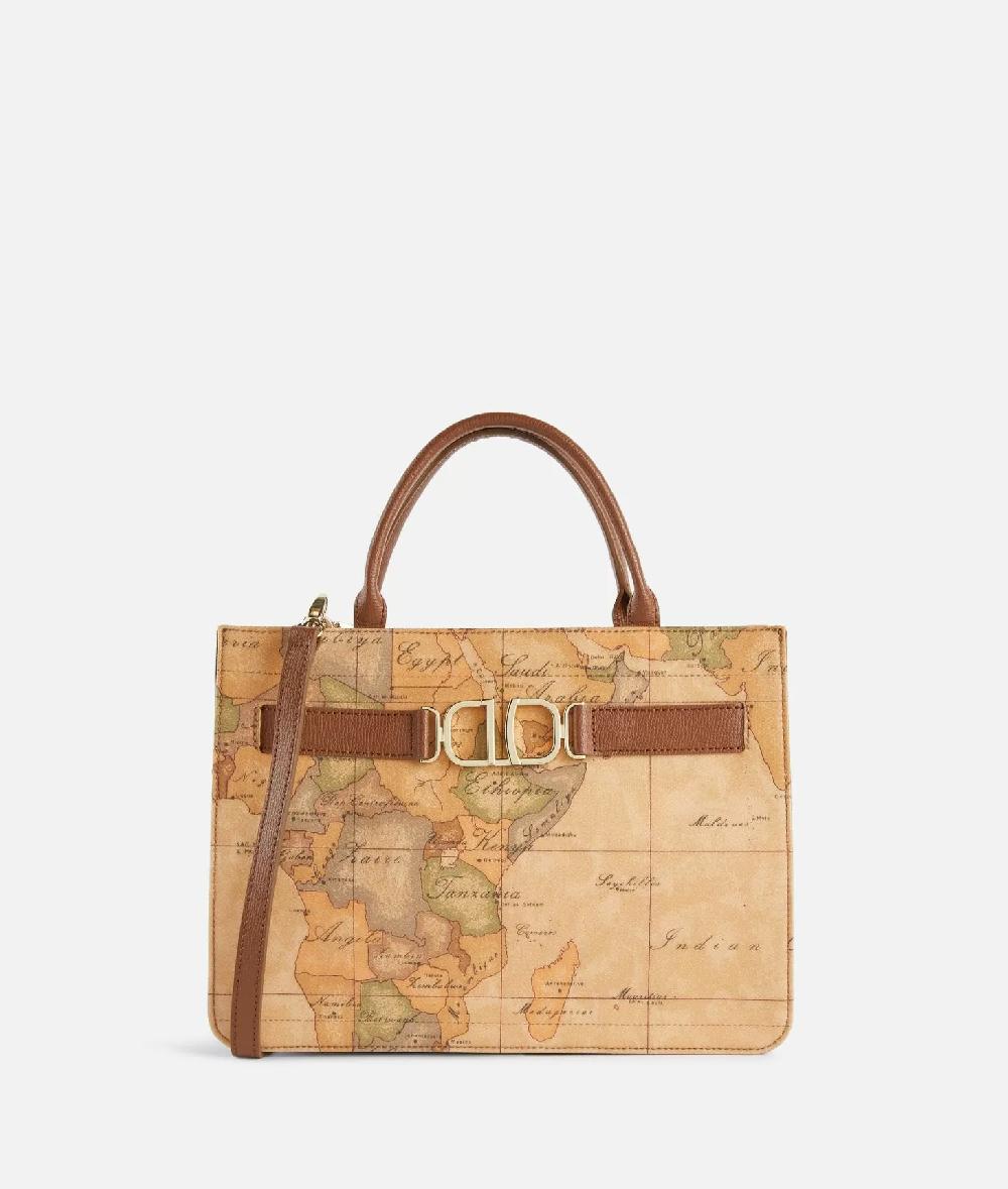 Alviero martini 1a classe 3D Geo borsa a mano con tracolla Castagna