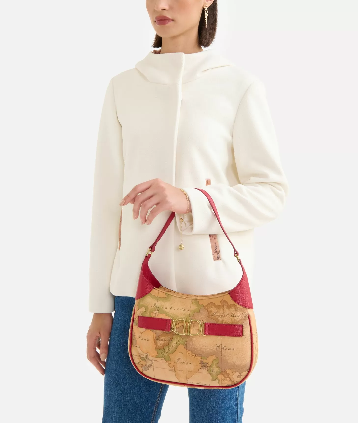 Alviero Martini 1a Classe 3D Geo Borsa Sottospalla Lampone