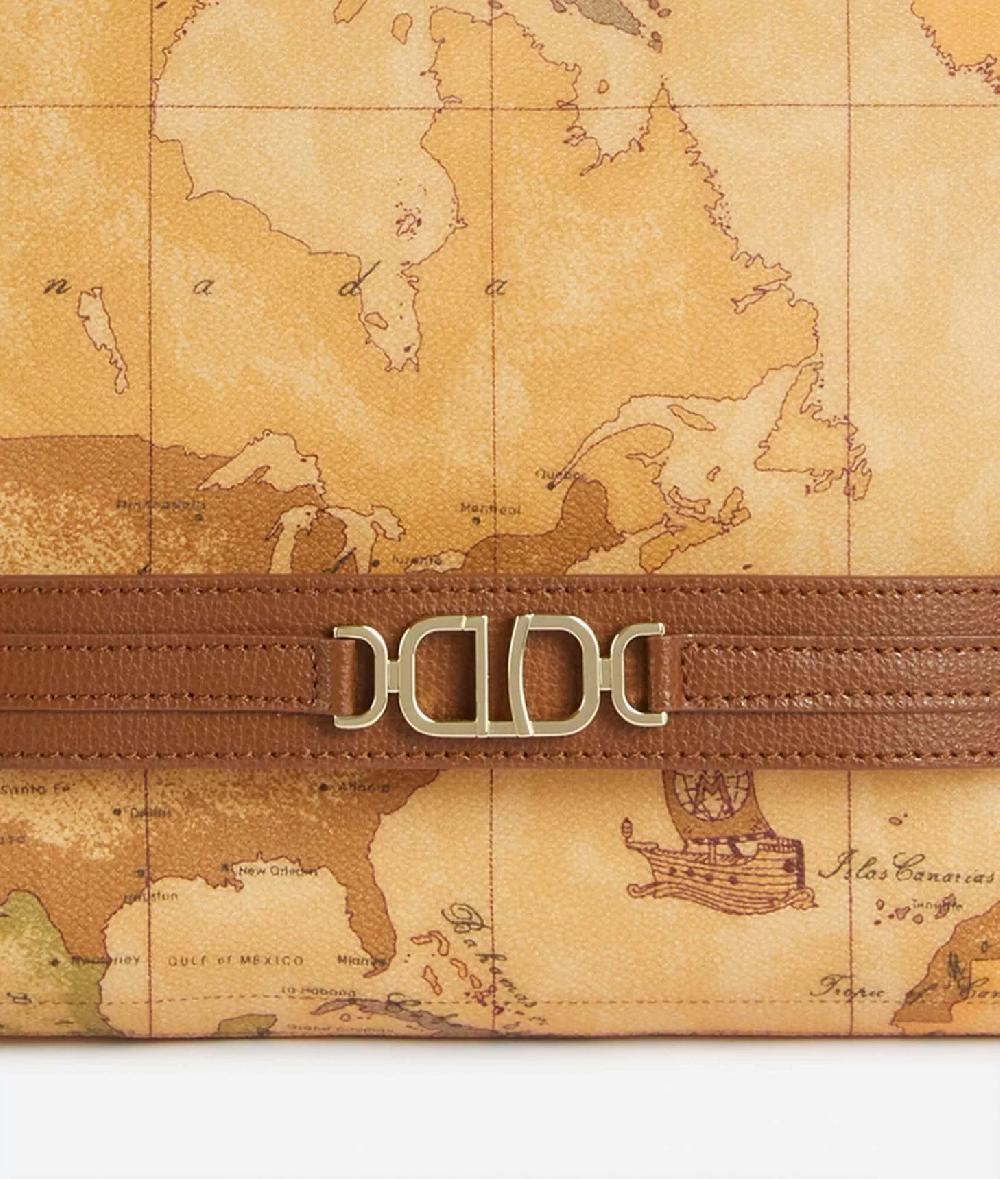 Alviero Martini 1a Classe 3D Geo Clutch Con Passamano Castagna