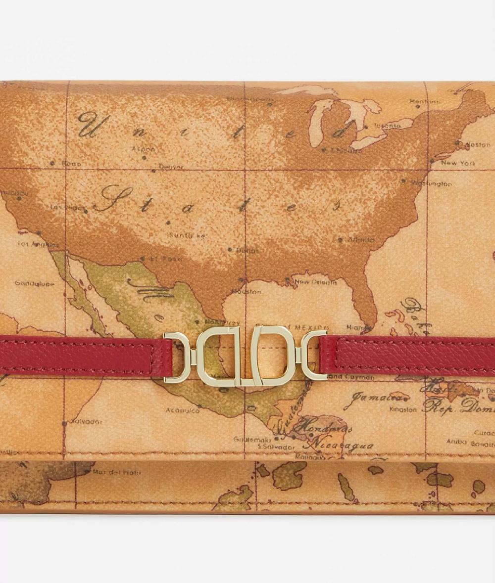 Alviero Martini 1a Classe 3D Geo Pochette Con Patta E Tracolla Lampone