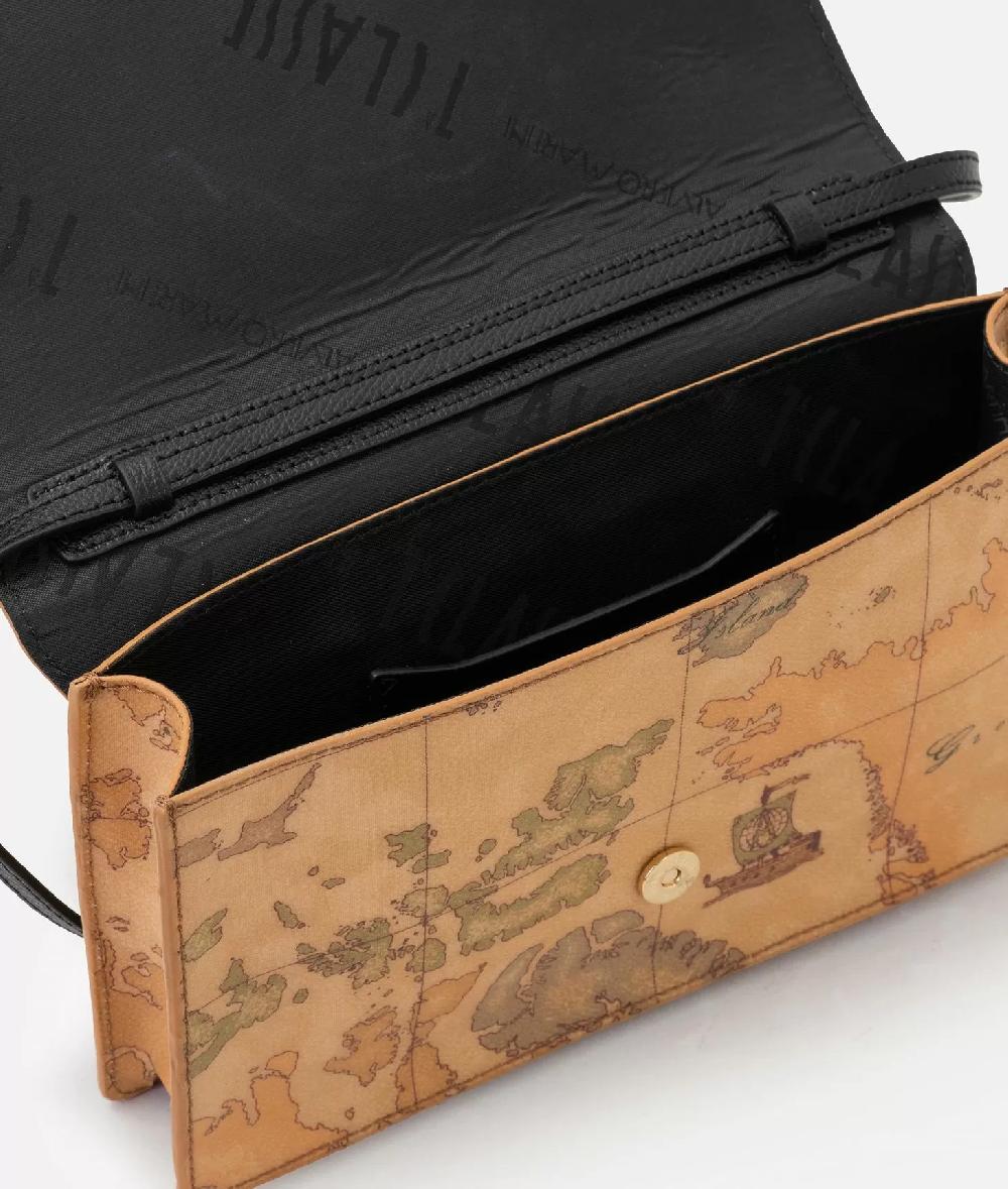 Alviero Martini 1a Classe 3D Geo Pochette Con Patta E Tracolla Nera