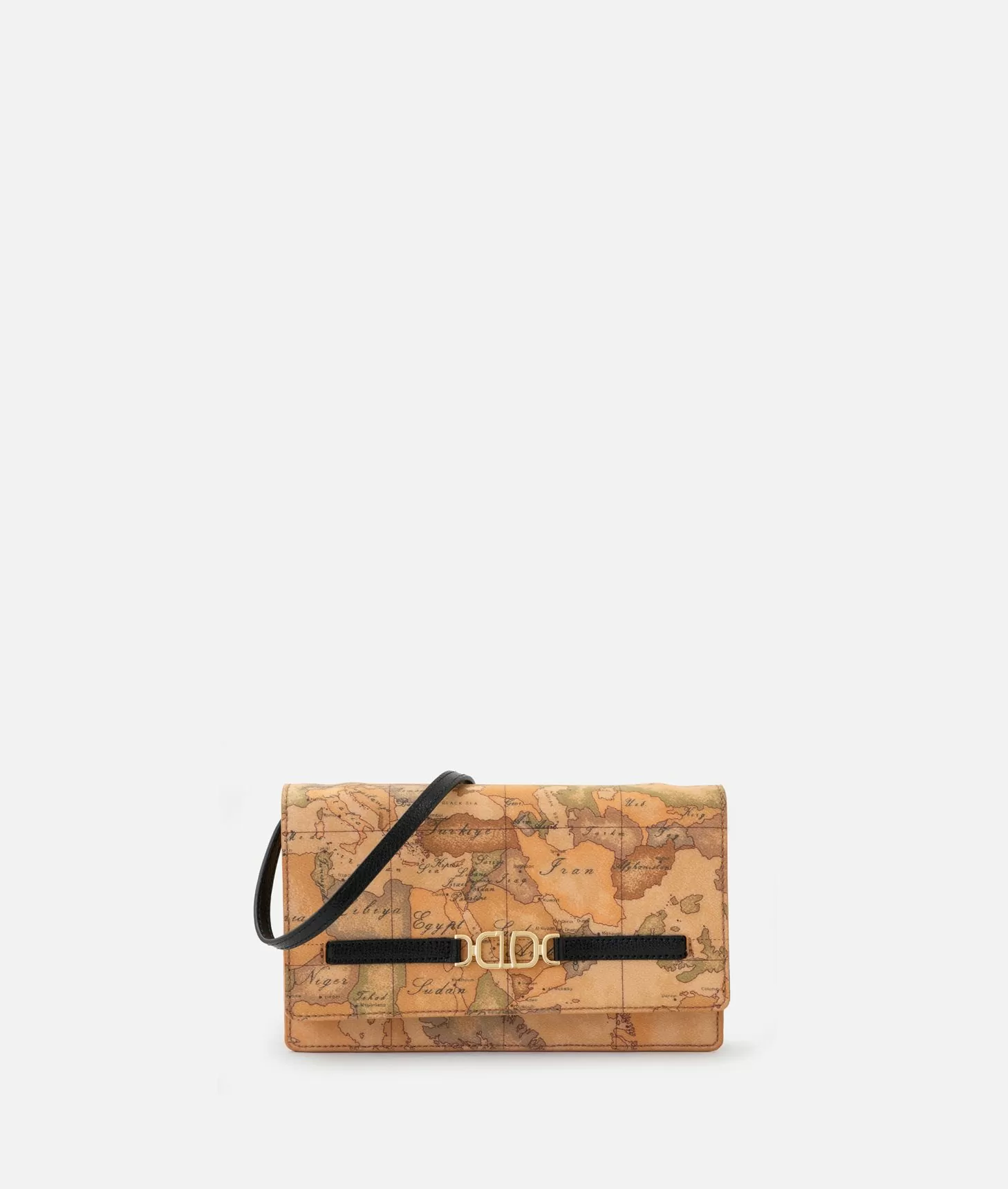 Alviero martini 1a classe 3D Geo pochette con patta e tracolla Nera