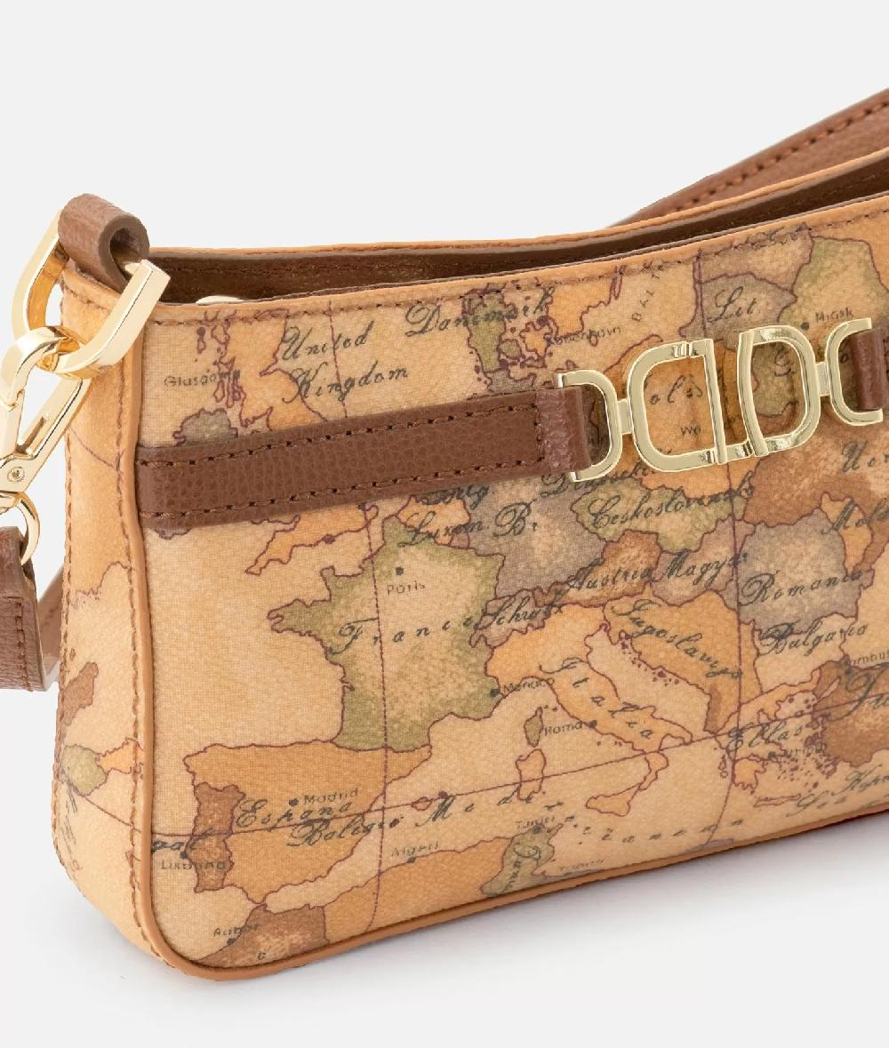 Alviero Martini 1a Classe 3D Geo Pochette Con Tracolla Castagna