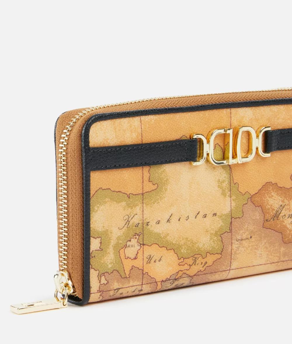 Alviero Martini 1a Classe 3D Geo Portafoglio Zip Around Nero