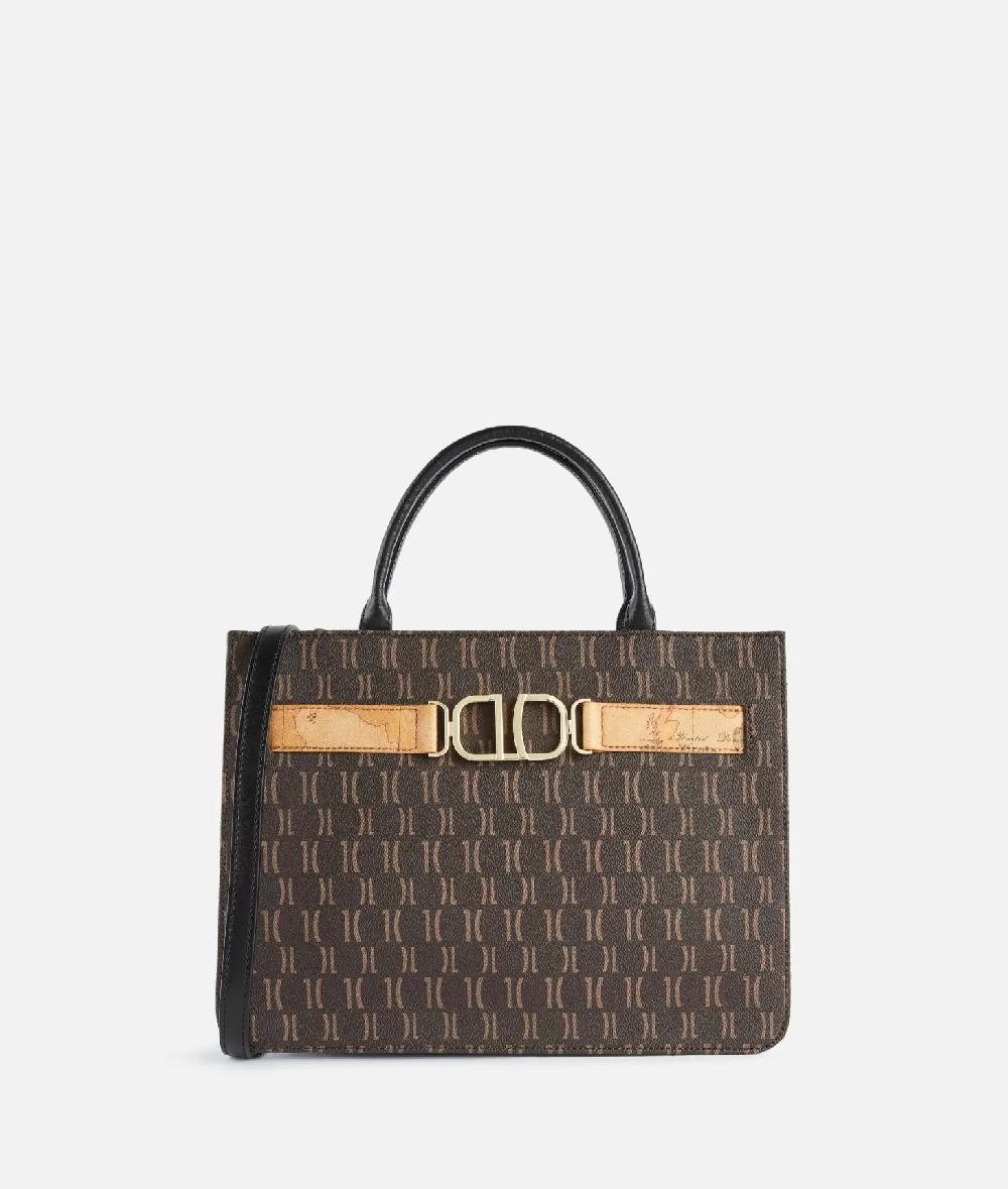Alviero martini 1a classe 3D Monogram borsa a mano con tracolla Nera
