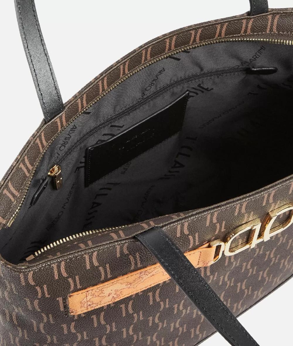 Alviero Martini 1a Classe 3D Monogram Borsa Shopping Nera