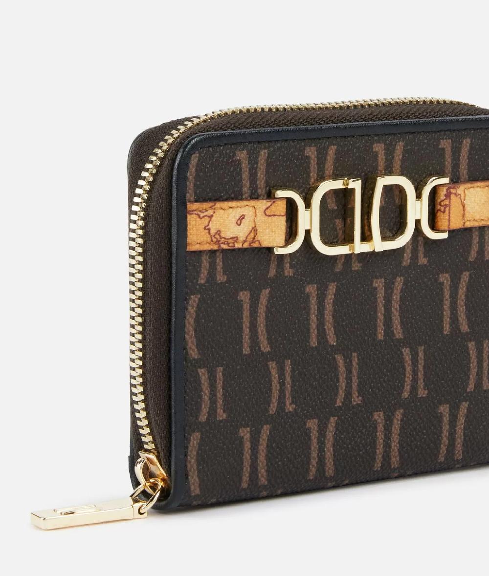 Alviero Martini 1a Classe 3D Monogram Portafoglio Zip Around Piccolo Nero