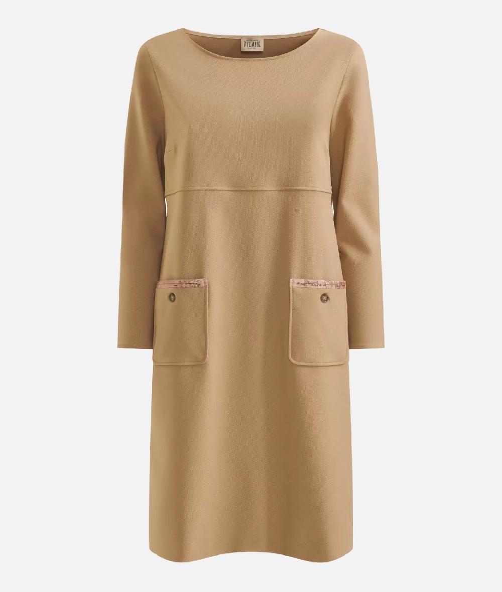 Alviero Martini 1a Classe Abito A Sacchetto In Cavallery Cammello