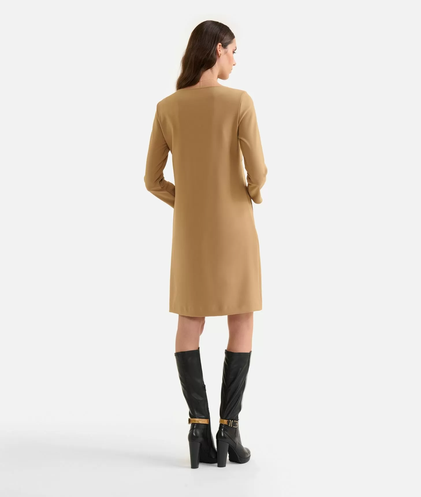 Alviero Martini 1a Classe Abito A Sacchetto In Cavallery Cammello