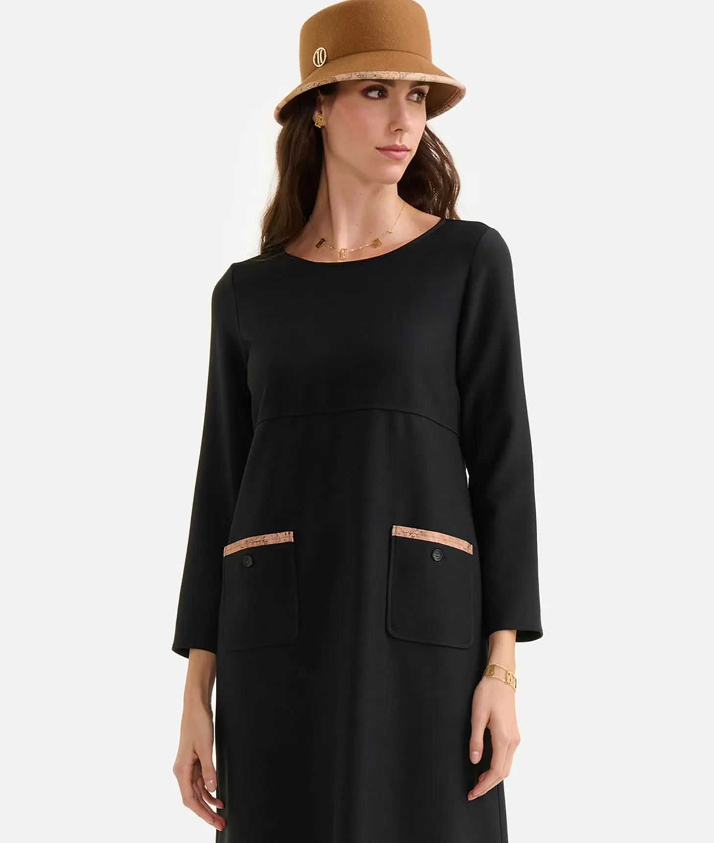 Alviero Martini 1a Classe Abito A Sacchetto In Cavallery Nero