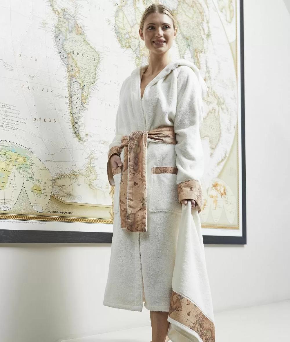 Alviero martini 1a classe Accappatoio con cappuccio Bianco