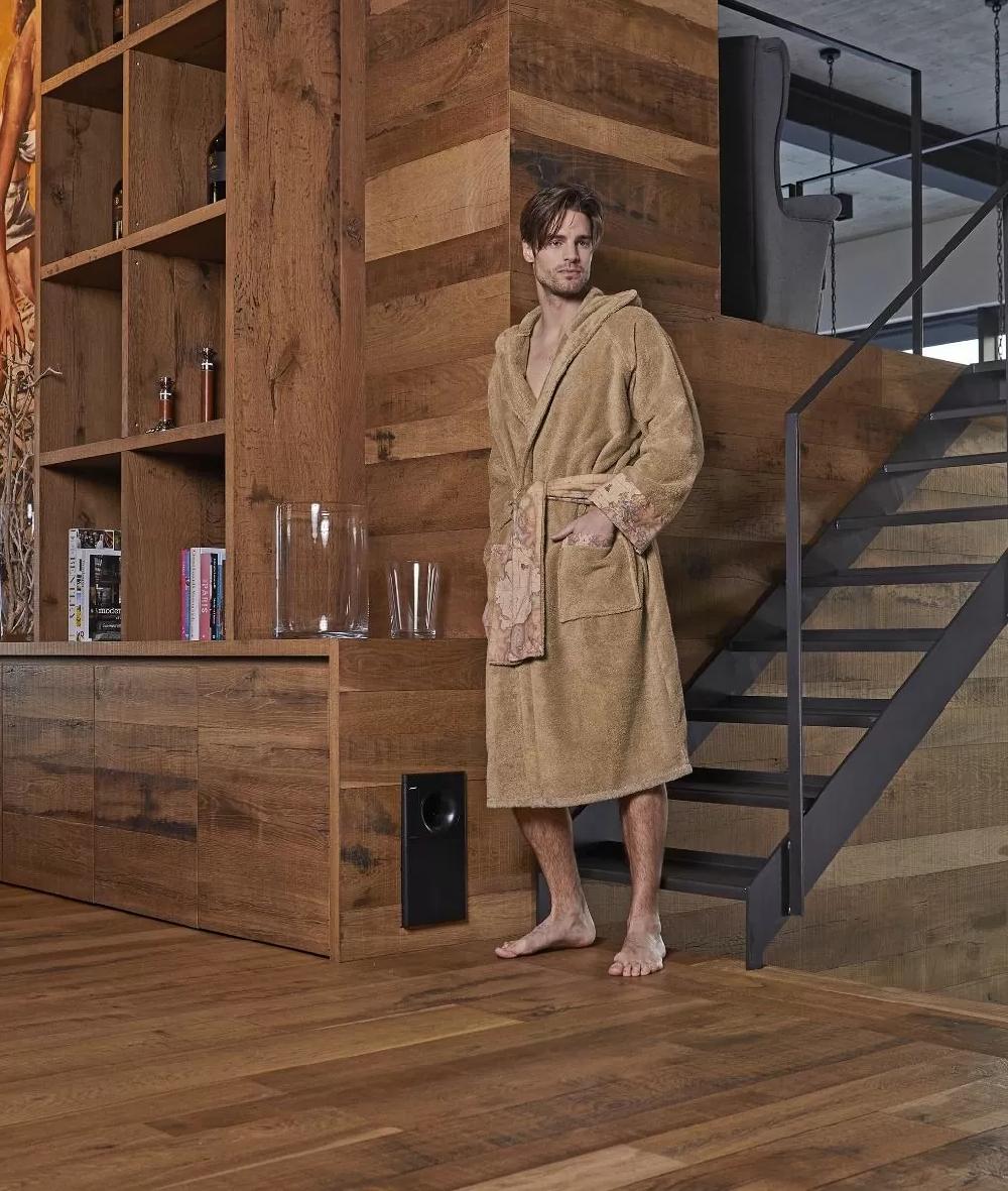 Alviero martini 1a classe Accappatoio con cappuccio Tortora