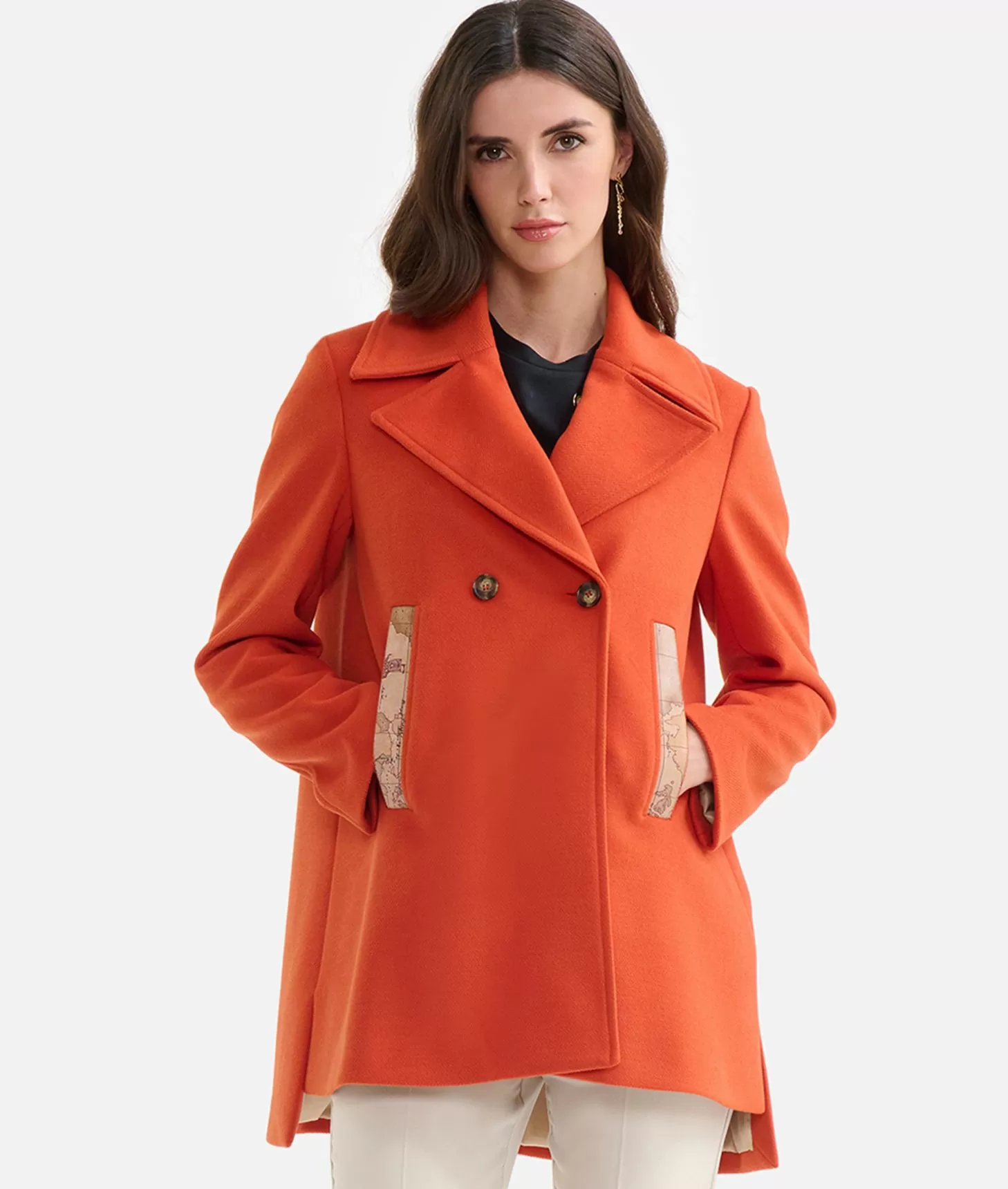 Alviero Martini 1a Classe Caban In Velour Mattone