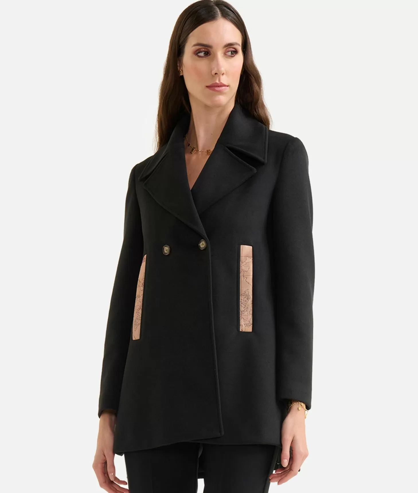 Alviero Martini 1a Classe Caban In Velour Nero