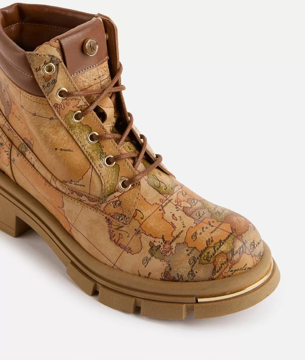 Alviero Martini 1a Classe Anfibi In Eco Nappa Con Dettaglio Oro In Punta Geo Classic