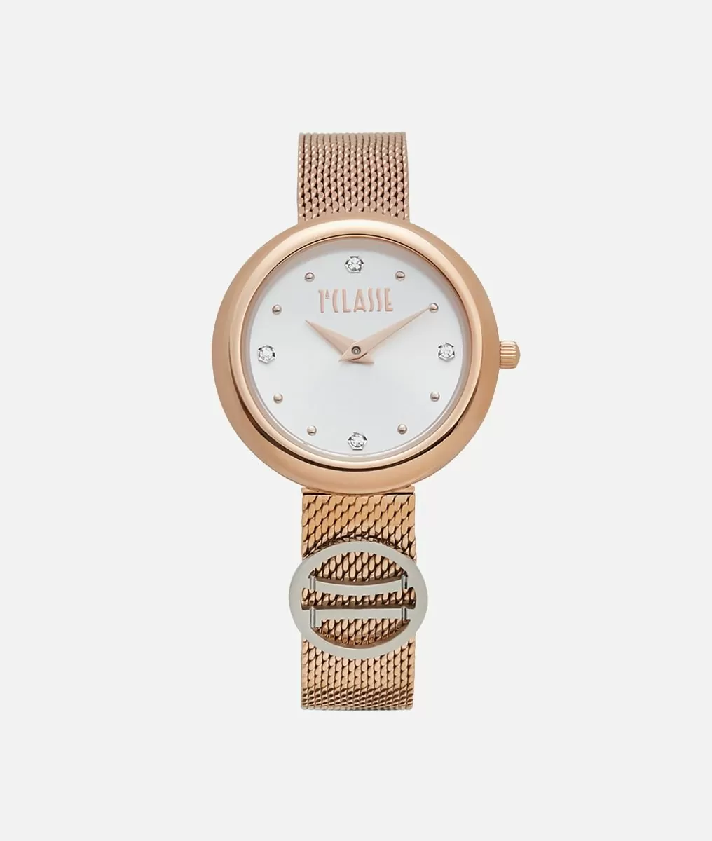 Alviero martini 1a classe Antigua orologio in acciaio con logo Monogram 1C Gold Rosé