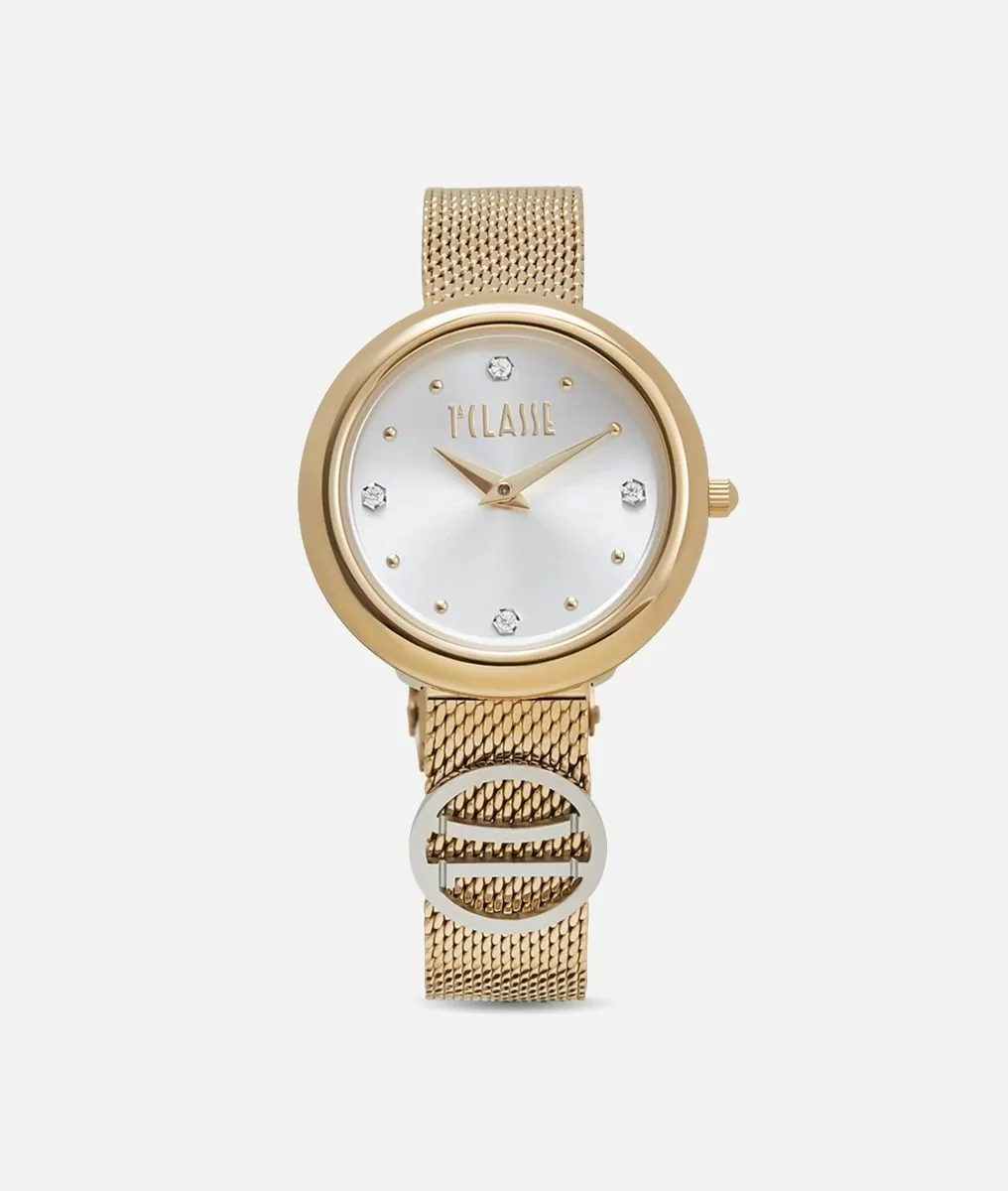 Alviero martini 1a classe Antigua orologio in acciaio con logo Monogram 1C Gold Classico