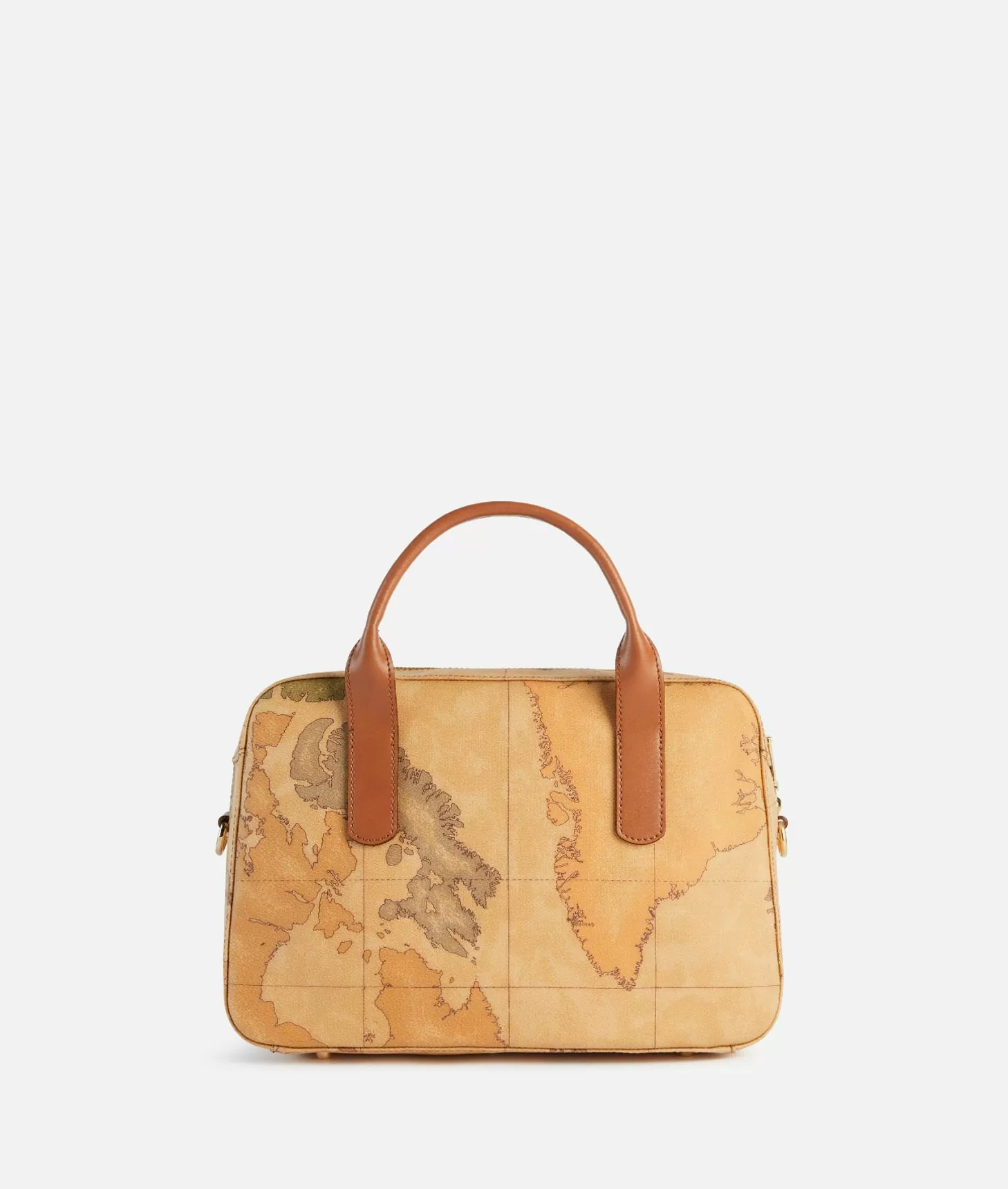 Alviero Martini 1a Classe Bauletto Con Tracolla In Tessuto Stampa Geo Classic Naturale