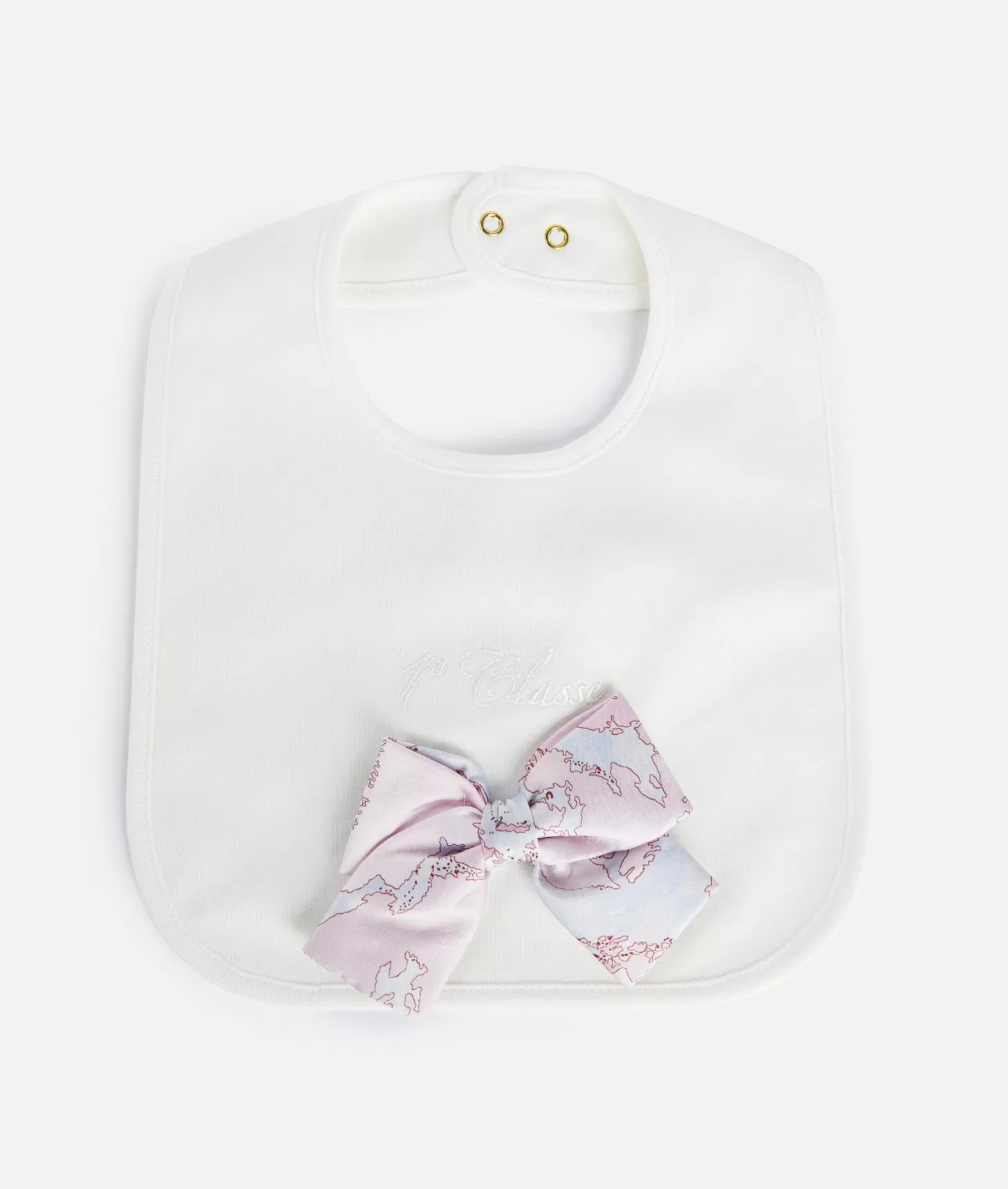 Alviero martini 1a classe Bavaglino in cotone con fiocco Geo Lady Rosa