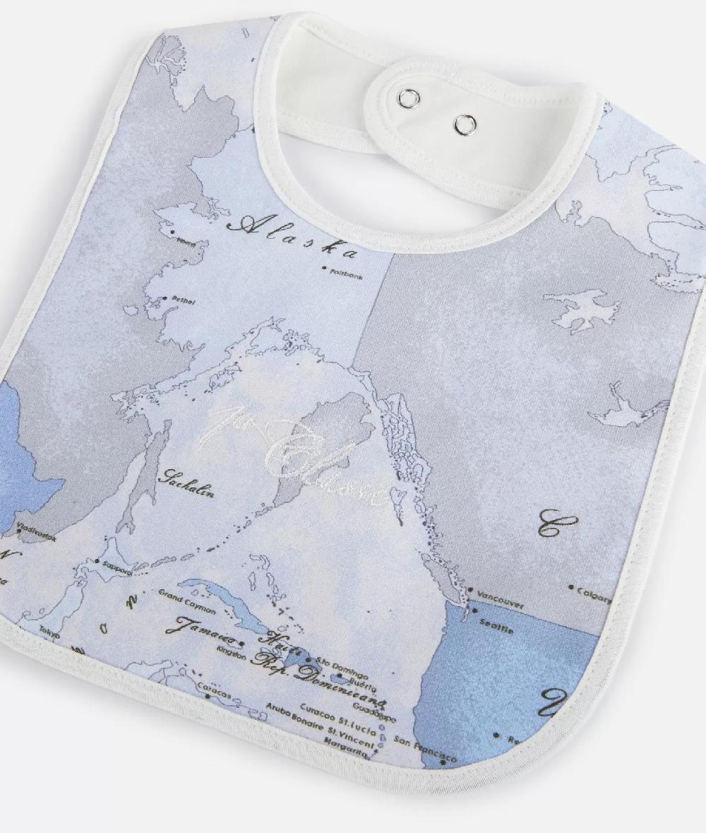 Alviero Martini 1a Classe Bavaglino In Cotone Geo Lord Azzurro