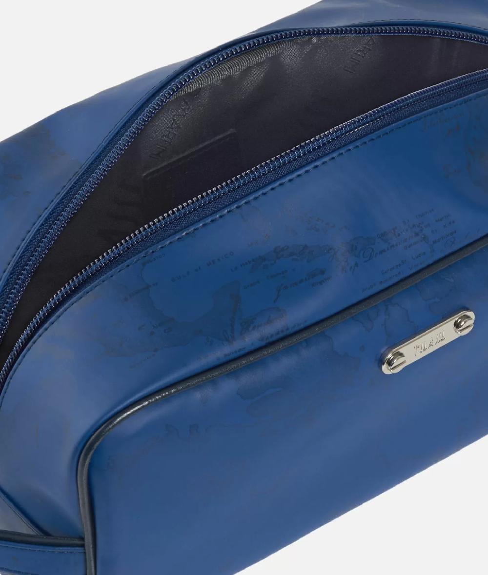 Alviero Martini 1a Classe Beauty Case Rettangolare In Tessuto Geo Blu