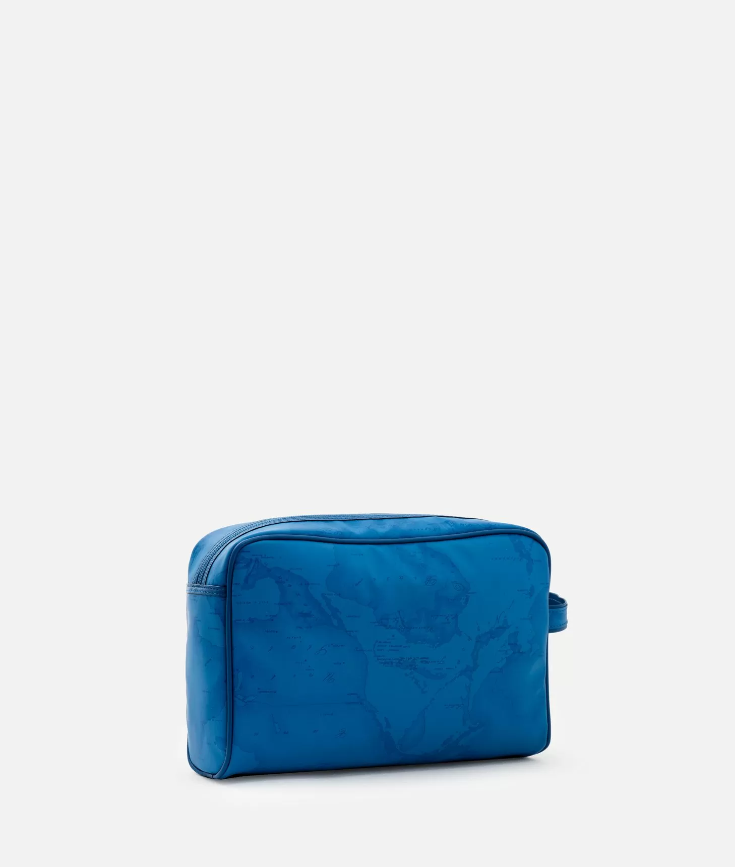 Alviero Martini 1a Classe Beauty Case Rettangolare In Tessuto Gommato Blu Grecia