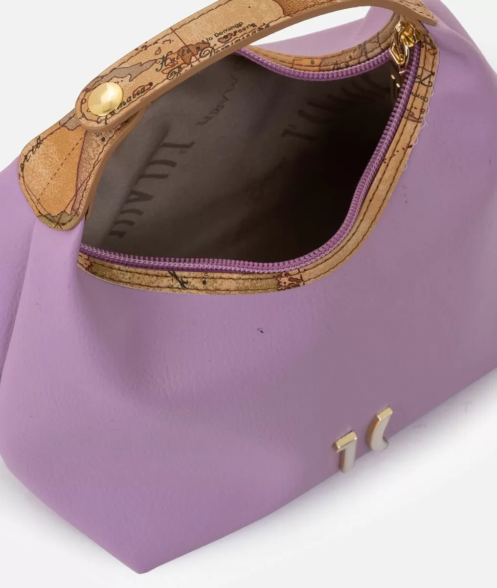 Alviero Martini 1a Classe Beauty Piccolo Con Manicotto In Tessuto Granato Sintetico Lavanda