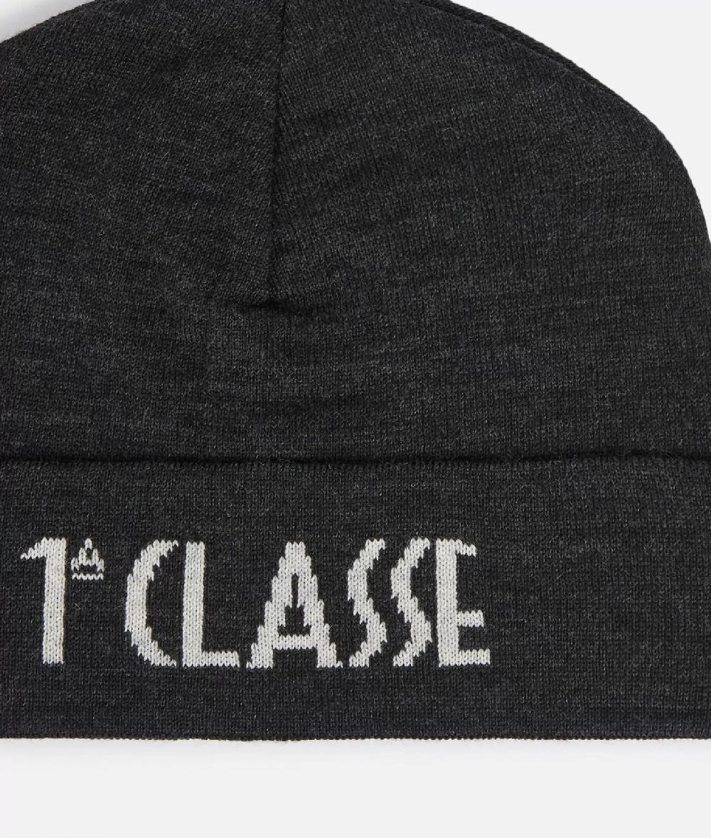 Alviero Martini 1a Classe Berretto Con Logo In Misto Lana Antracite