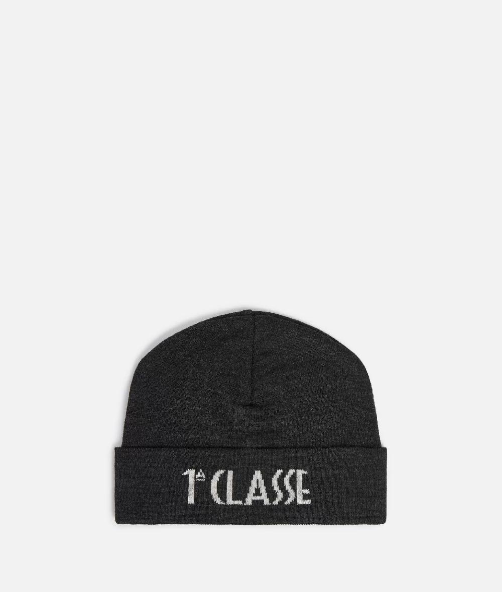Alviero martini 1a classe Berretto con logo in misto lana Antracite