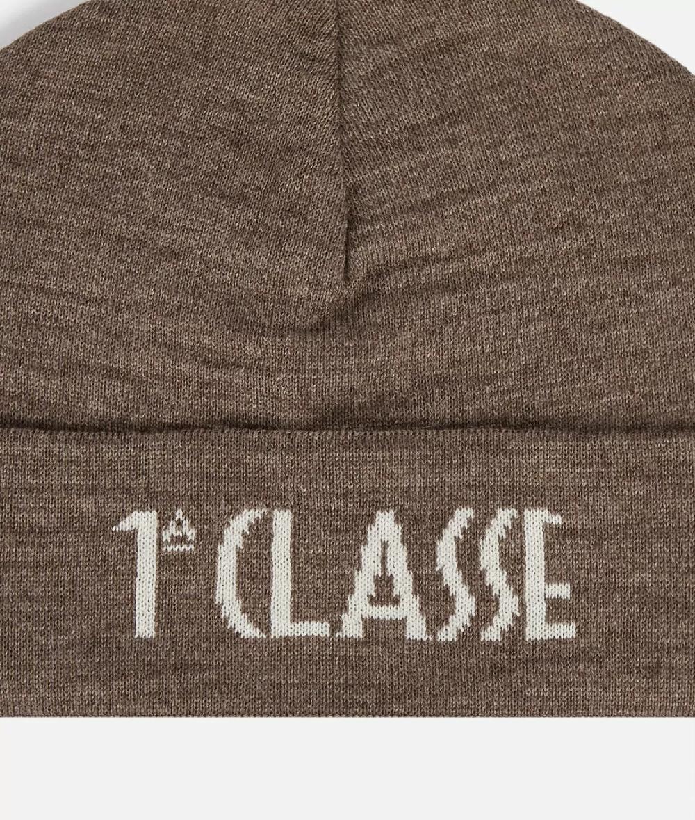 Alviero Martini 1a Classe Berretto Con Logo In Misto Lana Taupe Scuro