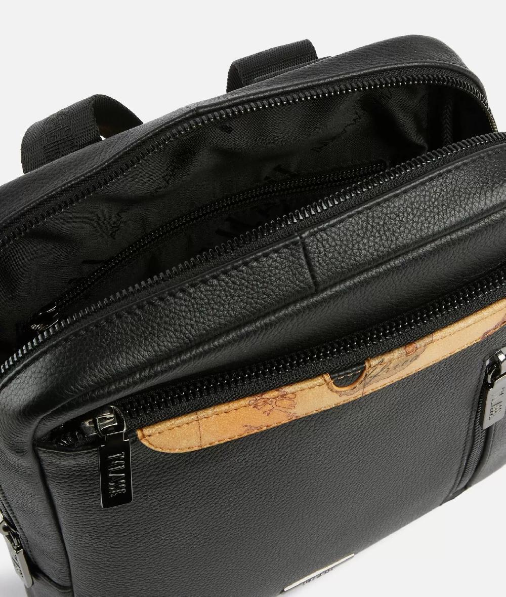 Alviero Martini 1a Classe Beta Leather Bandoliera Grande Nera