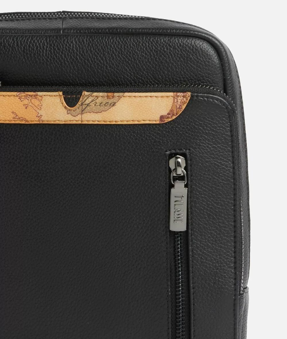 Alviero Martini 1a Classe Beta Leather Bandoliera Grande Nera