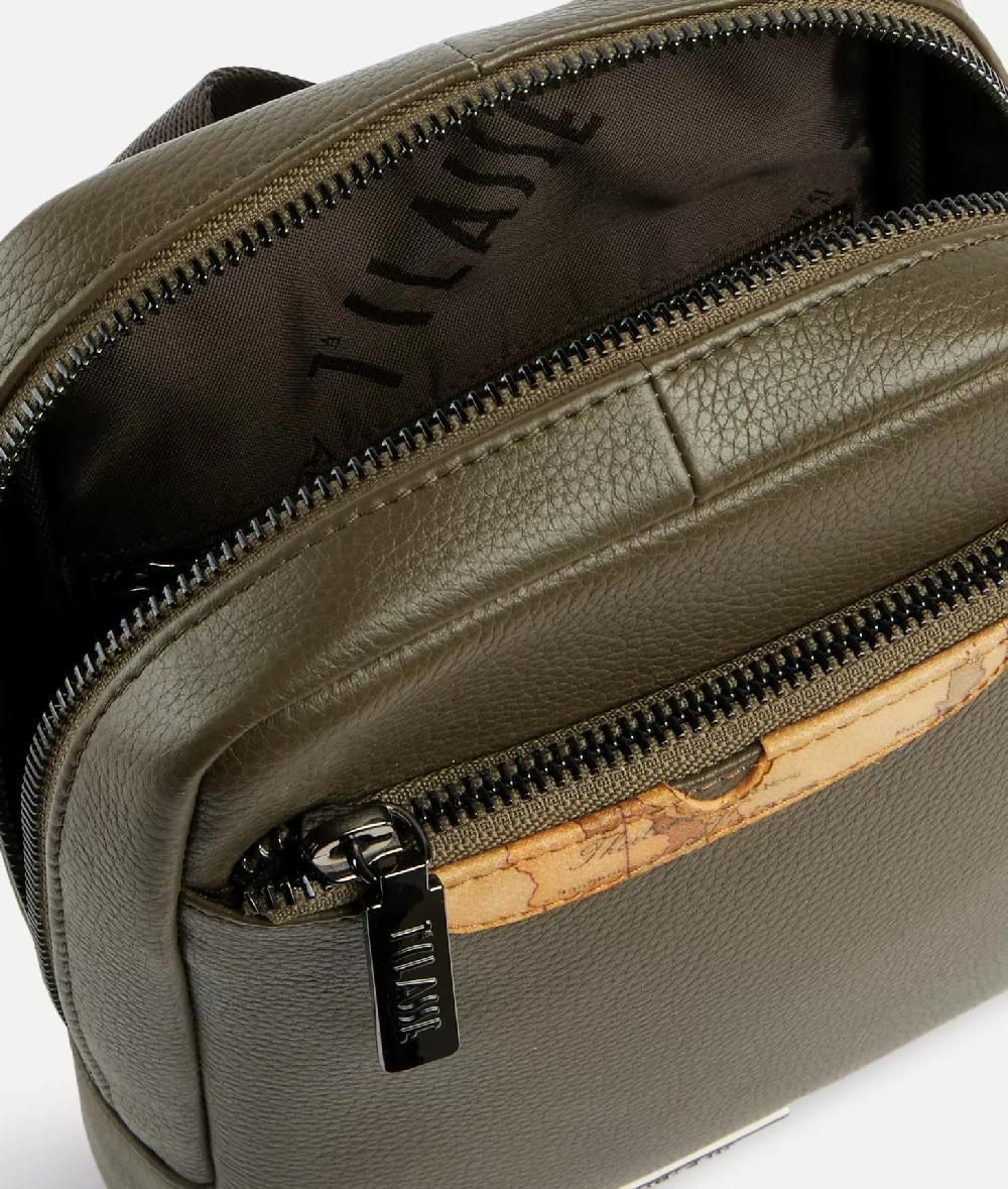 Alviero Martini 1a Classe Beta Leather Bandoliera Piccola Verde Militare