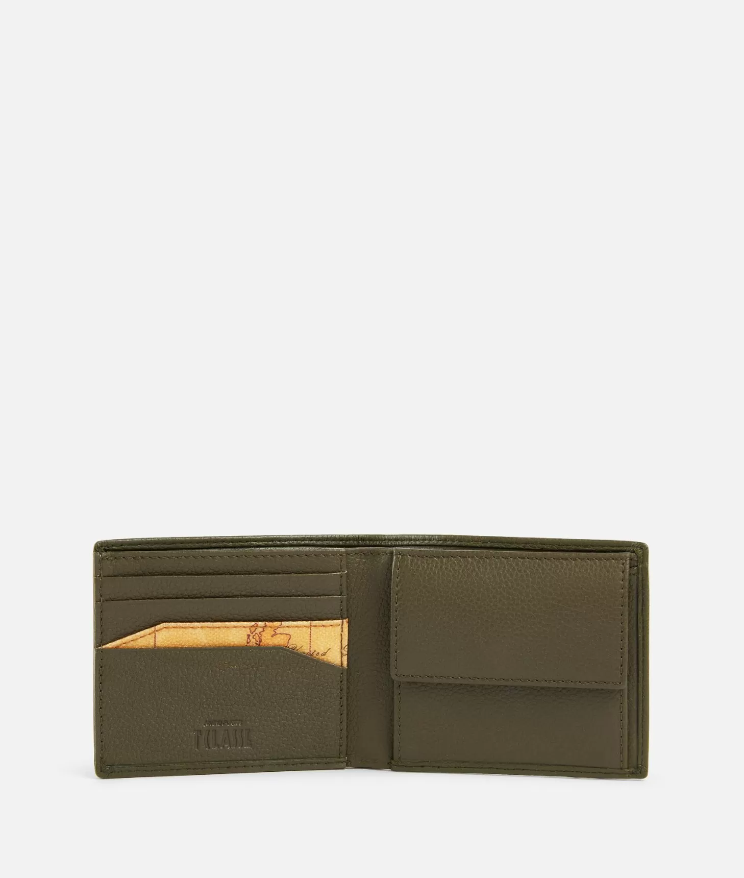 Alviero Martini 1a Classe Beta Leather Portafoglio Piccolo Verde Militare